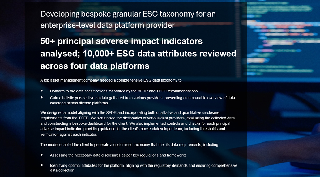 ESG data ingestion in practice